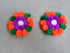 AussieSuperStore Handmade Products Violet & Green & Orange Pom Pom Coasters (in 2 colors) Pom Pom Coasters | Weaved placemats or coasters AUSSIE25